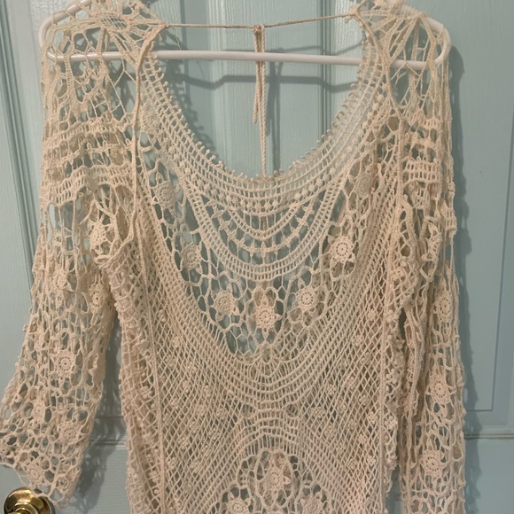 Boho Crochet Beach Dress Coverup - Size M - Picture 1 of 5
